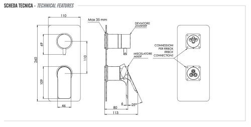 Смеситель для душа Remer Infinity I93KBNO, черный матовый