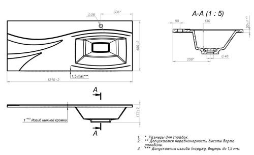 Умывальник Versalia Elegant 120 R