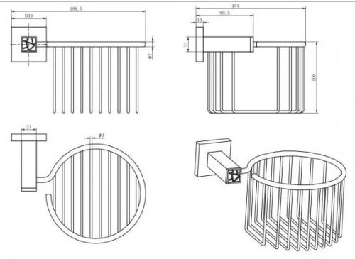 Держатель для освежителя CeramaLux Venezia 88617-1
