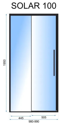 Душевая дверь Rea Solar Gold 100 K6547