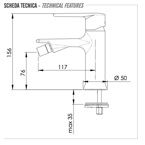 Смеситель для биде Remer Vanity V22