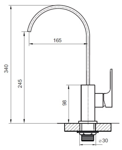 Смеситель для мойки Ahti Heinola HN101011