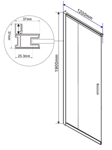 Душевой уголок Vincea Garda VSS-1G1212CL