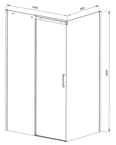 Душевой уголок Vincea Dice VSR-4D8016CLB