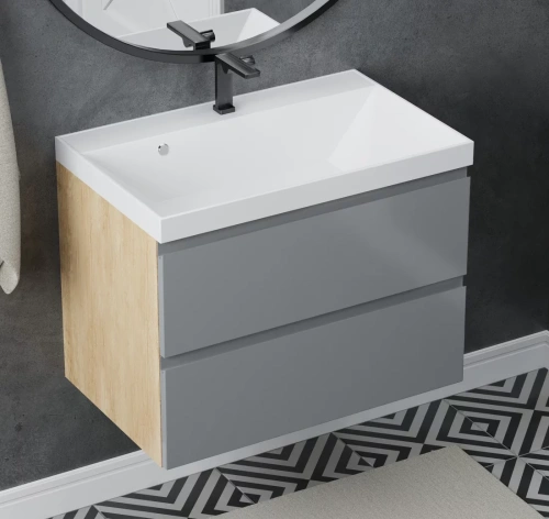 Тумба подвесная Vela Мира 60П под Classica (небраска/серый) TU64275