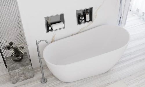 Полка врезная Rea 01 nikiel matt 05600