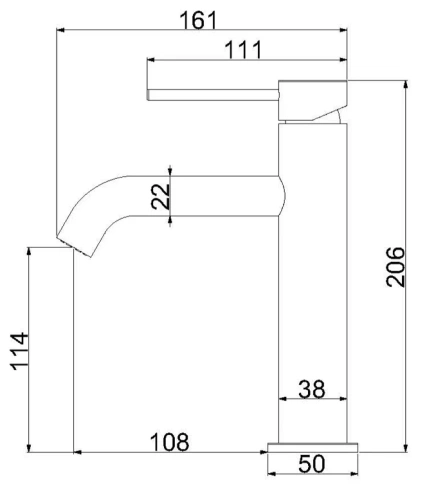 Смеситель для раковины Vincea City VBF-2C1BG