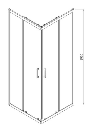 Душевой уголок Vincea Alpha VSS-3AL100CLG