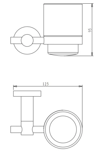 Стакан настенный Nemo NM-01021BGM brush gun metal