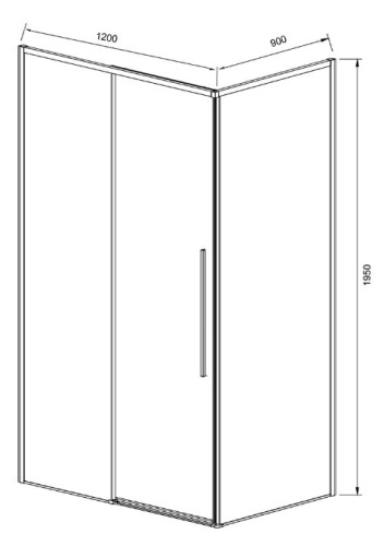 Душевой уголок Vincea Slim-N VSR-4SN9012CGB