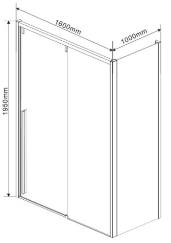 Душевой уголок Vincea Lugano VSR-1L1016CL-1