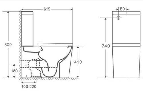 Унитаз напольный CeramaLux 2179MB