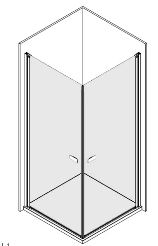 Душевой уголок Kolpa-San Andromeda Q 90 black transparent 516490