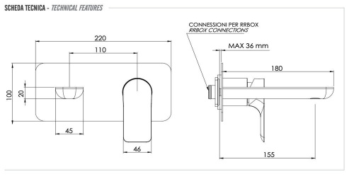 Смеситель для раковины Remer Infinity I15KBNO, черный матовый