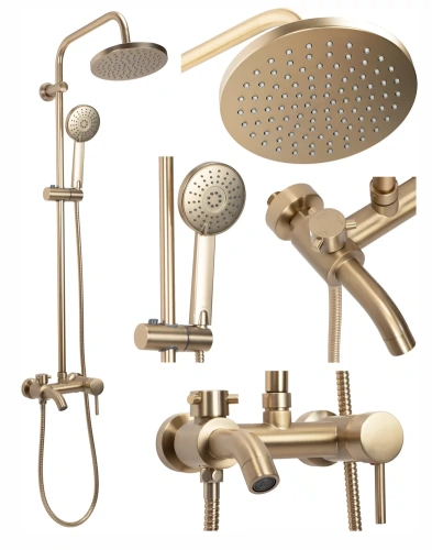 Душевая система Rea Luis Gold matt P7051