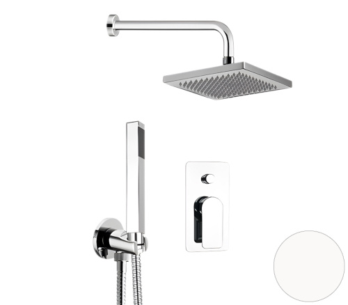 Душевая система Remer Infinity I09S08OBO, белый матовый