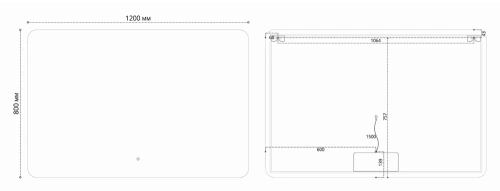Зеркало Vincea LED VLM-3BE120-2