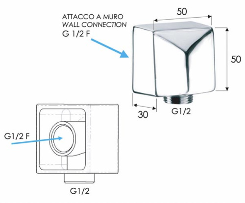 Шланговое подключение для душа Remer 309SCFP, черный брашированный хром