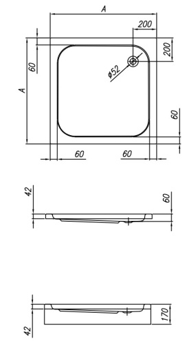 Душевой поддон Kolpa-san Trin 90x90 590060