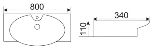 Умывальник CeramaLux STR4282B