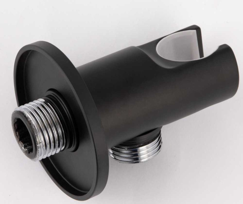 Держатель ручного душа с подключением Remer 337MNO, черный матовый