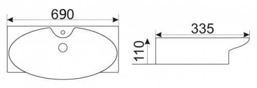 Умывальник CeramaLux STR4282A