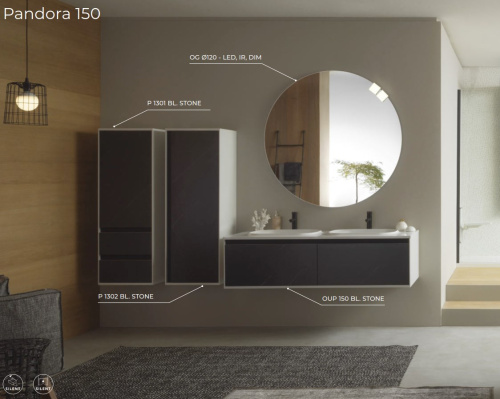 Тумба подвесная Kolpa-san Pandora OUP 150 Black stone 514230