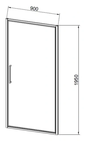 Душевая дверь Vincea Slim 8mm VDP-4SL900CLB