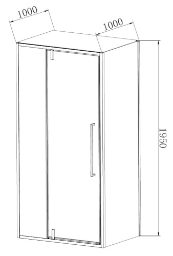 Душевой уголок Vincea Slim-N VSR-4SNP1010CL