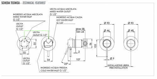 Душевая система Remer X Style X96D3SETBO, белый матовый
