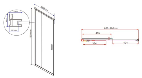 Душевой уголок Vincea Garda VSS-1G9012CLBN