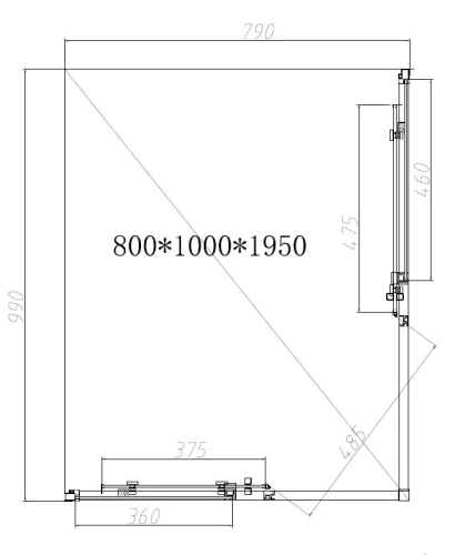 Душевой уголок Vincea Slim-N VSS-4SN8010CLG