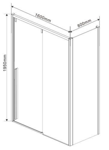 Душевой уголок Vincea Lugano VSR-1L8016CL-1