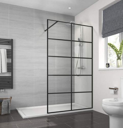 Душевая стенка Calani Soleo walk in 90 Black CAL-K6010