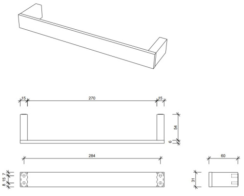 Полотенцедержатель 30 см Decor Walther Contract 0650660