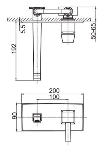 Смеситель для умывальника Caprigo Diamante 50-027-CRM