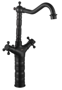 Смеситель для раковины Rea Rustico black matt B5520