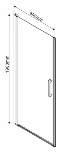 Душевая дверь Vincea Orta VPP-1O800CH-R