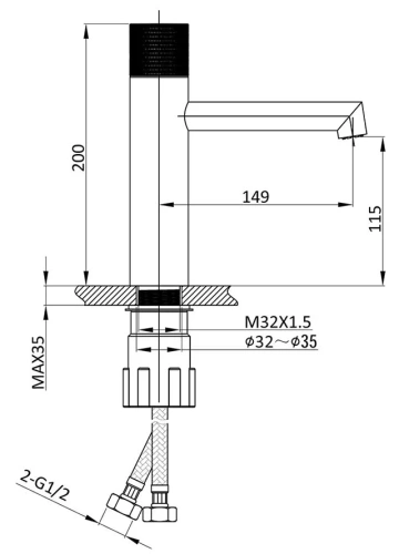 Смеситель для раковины Vincea Desire VBF-1D3GM