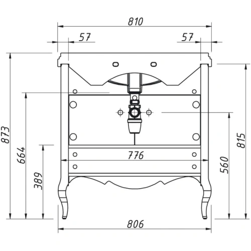 Тумба напольная Caprigo Verona 80 33523-TP813