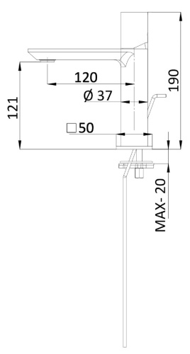 Смеситель для раковины Remer Edge EG710NO, черный матовый