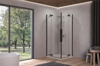 Душевой уголок Kolpa-San Polaris Q 80 black transparent 515340