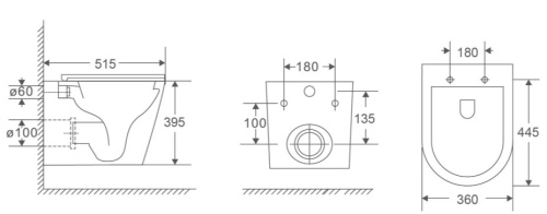 Унитаз подвесной Vincea Tornado Vito VT1-23T