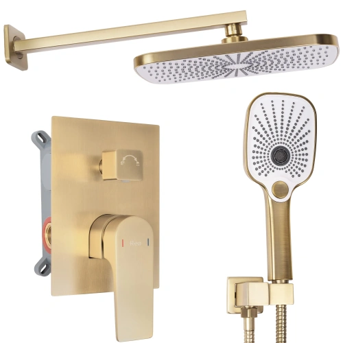 Душевая система Rea Moby gold matt P2403