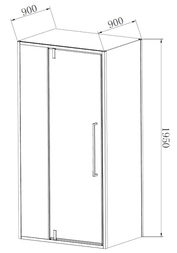 Душевой уголок Vincea Slim-N VSR-4SNP9012CLB