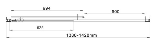 Душевая дверь Vincea Garda VDS-1G140CLG