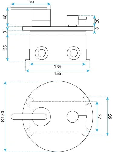 Душевая система Rea Ontario tytan P5504