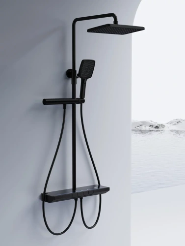 Душевая система Rea Pedro black matt P0897