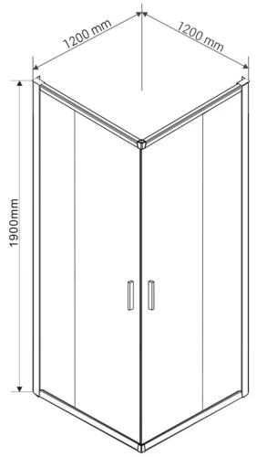Душевой уголок Vincea Garda VSS-1G1212CLGM