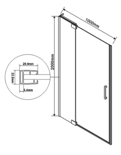 Душевая дверь Vincea Extra VDP-1E9010CLB